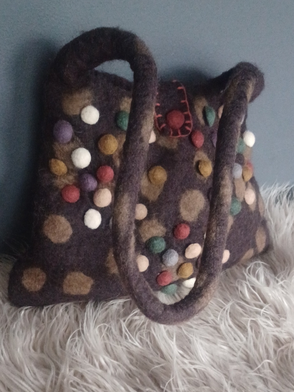 Rising Tide 100% Wool  Boho Purse